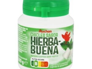 Chicles Auchan sabor hierba buena