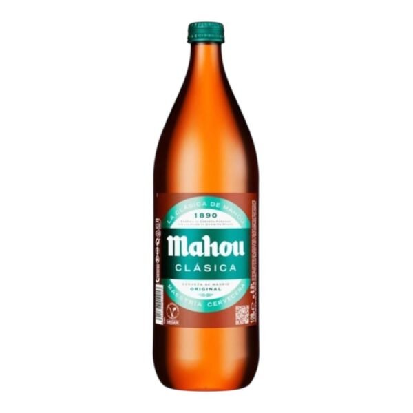 Cerveza Mahou, botella 1 litro