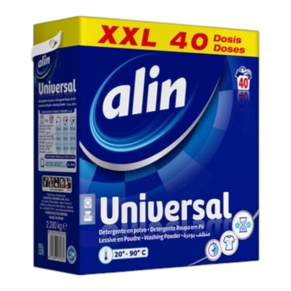 Alin Universal detergente en polvo 40 dosis 2,6 kg