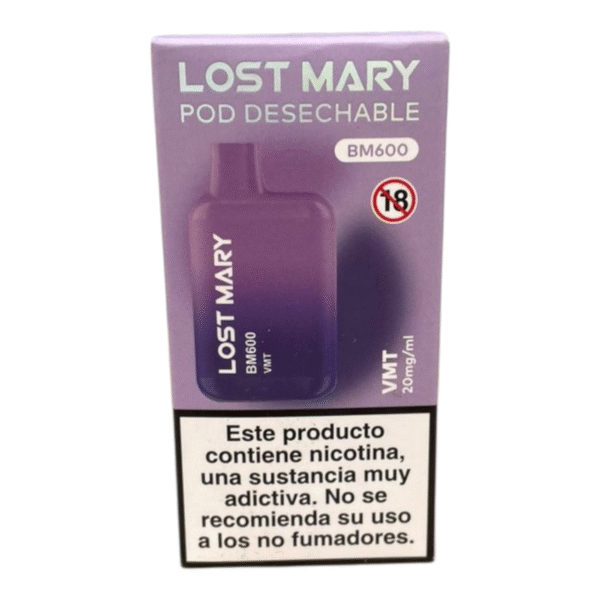 Vaper Desechable Lost Mary bm600 Vmt 20mg 2ml