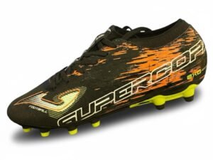 Botas de futbol " Super " Edicion Black y neon Orange.