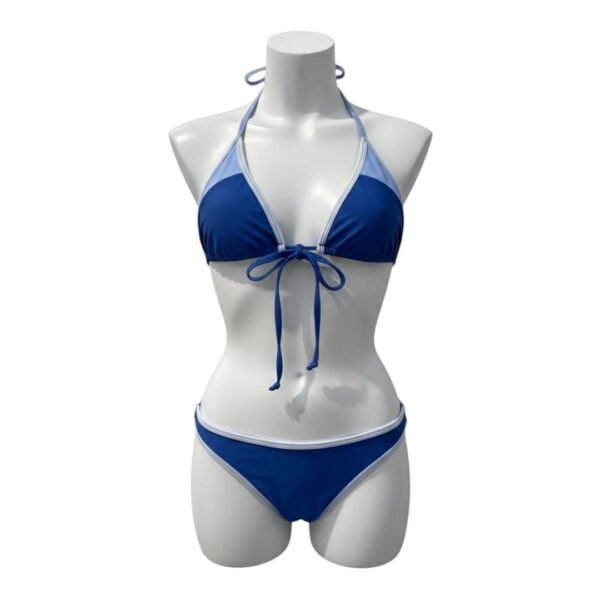 Bikini de Dos Piezas en Contraste Azul