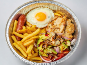 Plato combinado de pechuga de pollo