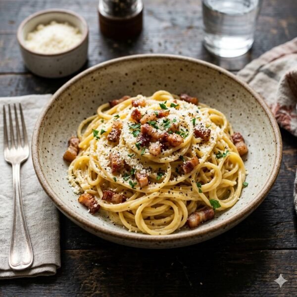 Espaguestis a la carbornara