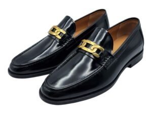 Mocasines de Piel Estilo "Chain Loafer"