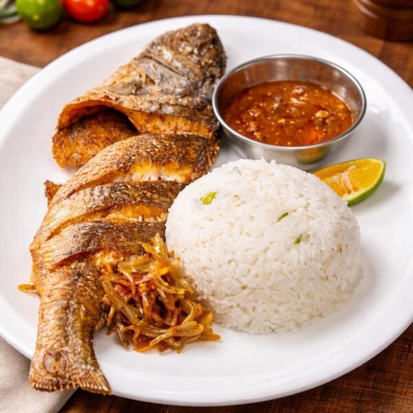 Corvina con arroz