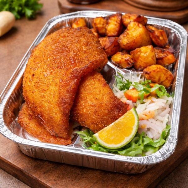 Filete de pescado con plátano
