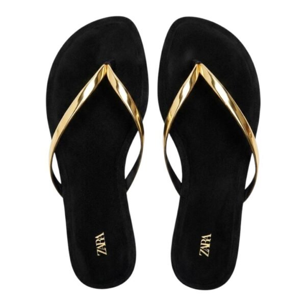 Sandalias de Dedo Metalizadas - ZARA