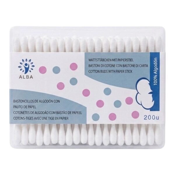 Bastoncillos de algodón con palito de papel Alba