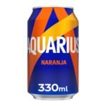 Lata de refresco Aquarius Sabor Naranja (330 ml)