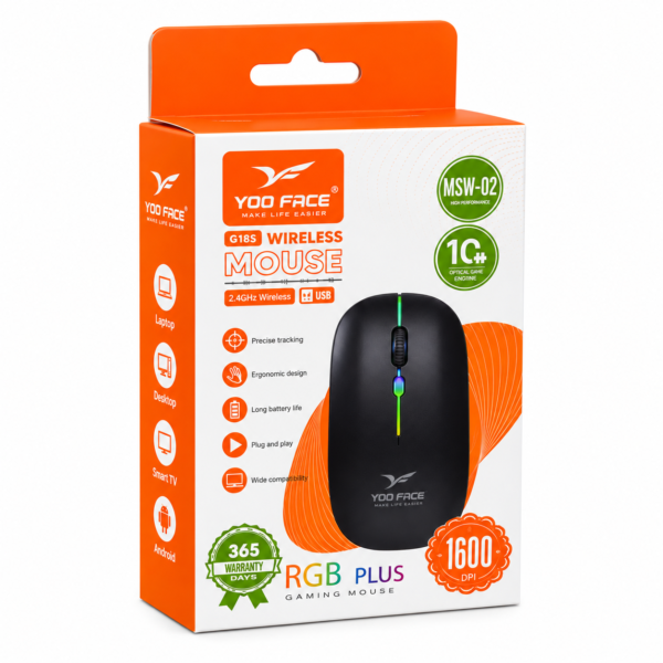 Ratón inalámbrico YOO FACE G18S RGB Plus