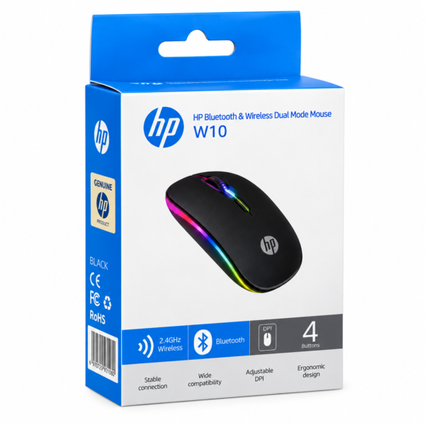 Ratón inalámbrico HP W10 Bluetooth & Wireless Dual Mode