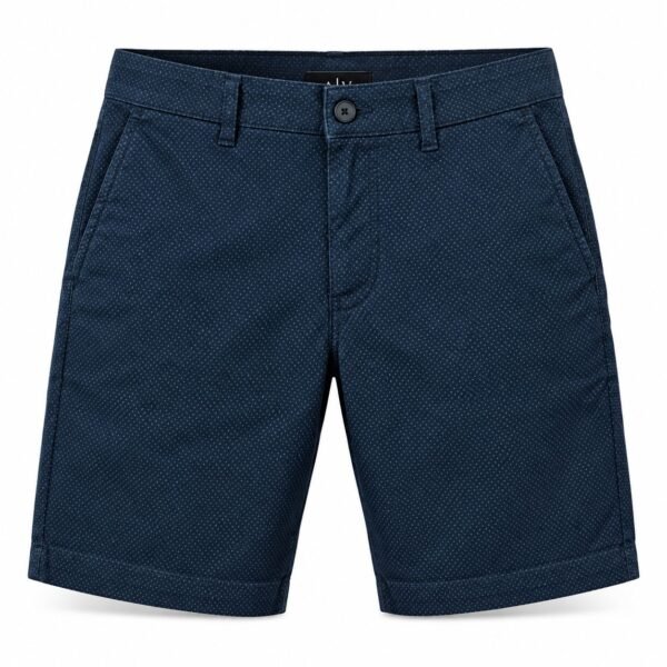 Pantalón corto estilo chino Armani Exchange para hombre en color azul marino con micropunteado.