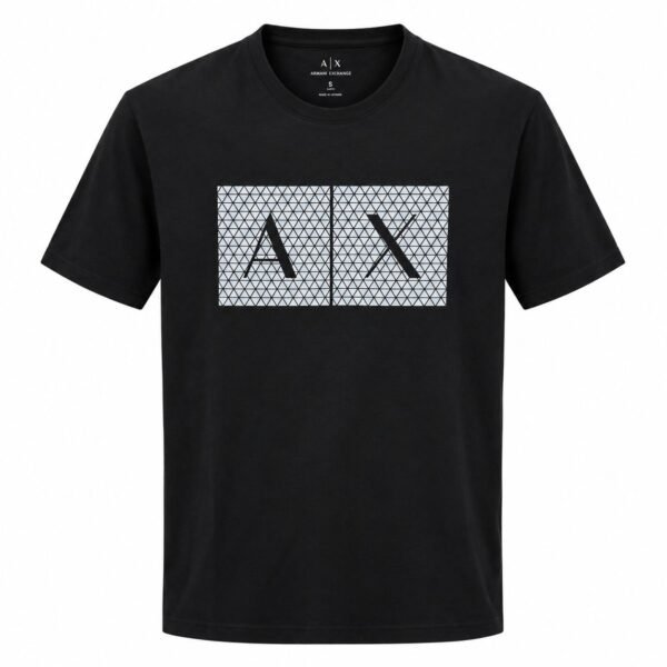 Camiseta de manga corta Armani Exchange para hombre en color negro con logotipo gráfico.