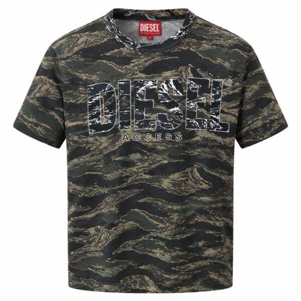 Camiseta de manga corta Diesel con estampado de camuflaje