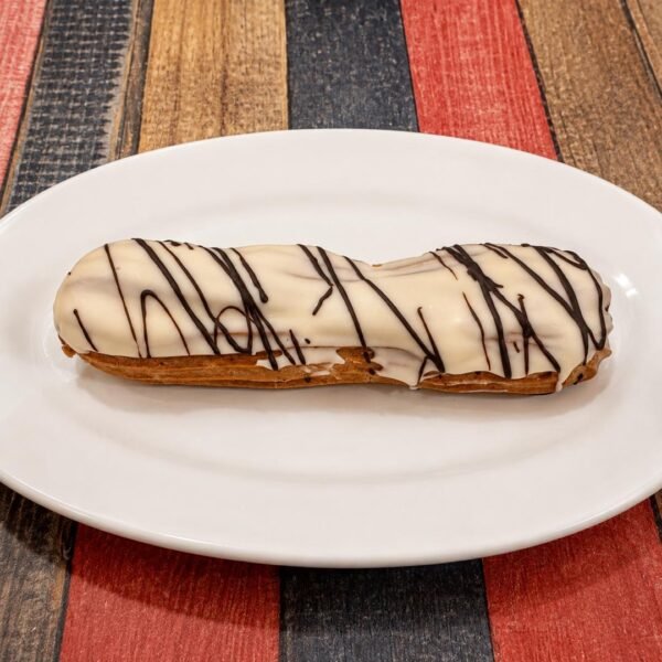 Eclair de chocolate blanco