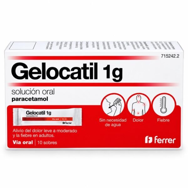 Gelocatil 1g solución oral paracetamol
