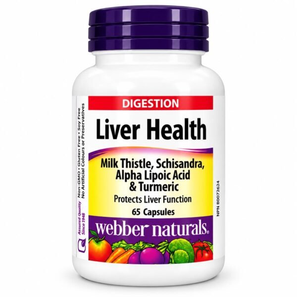 Liver Health Digestion Milk Thistle Schisandra Alpha Lipoic Acid & Turmeric Webber Naturals