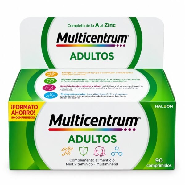 Multicentrum Adultos complemento alimenticio multivitamínico multimineral