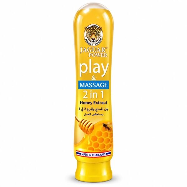 Gel de masajes y lubricante 2 en 1 Jaguar Power Play con extracto de miel