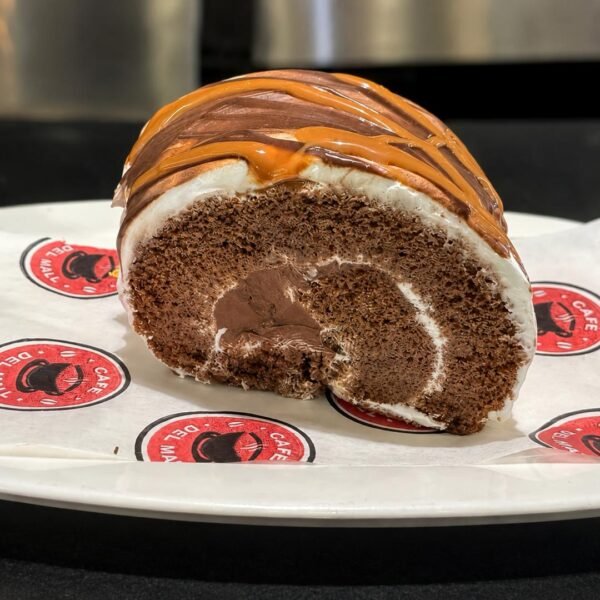 Trozo de pastel de chocolate